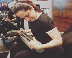 The actress is a fitness freak and takes frequent sessions at the gym in a week The actress is a fitness freak and takes frequent sessions at the gym in a week.